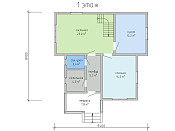 Дом шале из бруса в 1,5 этажа 6х6 с котельной Топак